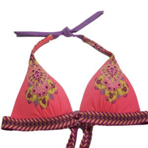 Victoria's Secret Pink/Purple Bikini Top Sz L